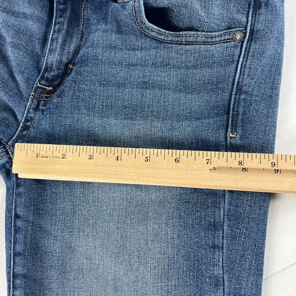 American Eagle Jeans Womens 31x27 Low Rise Kick Boot Cut Blue Faded Denim Tag 8S - Picture 14 of 16